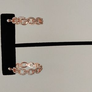 Napier gold tone hoop earring